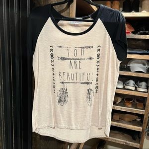 You Are Beautiful Tee Worn Once Size Medium
